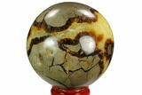 Polished Septarian Sphere - Madagascar #122911-1